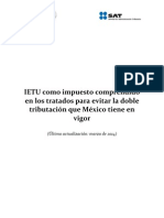 IETU Como Impuesto Comprendido en Los Tratados para Evitar La Doble Tributación Que México Tiene en Vigor.