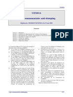 UEMOA - Code Antidumping