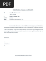 Memo Llamada Atencion