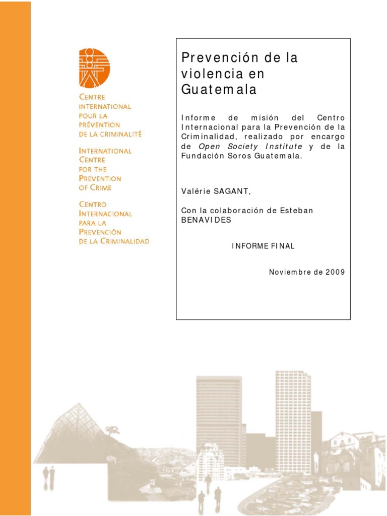 Prevencion de La Violencia en Guatemala ESP | PDF | Guatemala | Policía