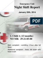 Night Shift Report: Emergency Unit