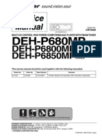 Pioneer Deh-p680mp, Deh-p6800mp, Deh-p6850mp Service Manual