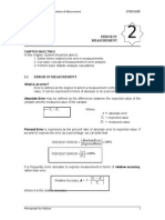 Error in Measurement: Chapter Objectives