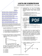 Lista Exercícios Física MUV Japa 2013