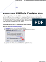 Restore Your USB Key To It's Original State - USB Pen Drive Linux