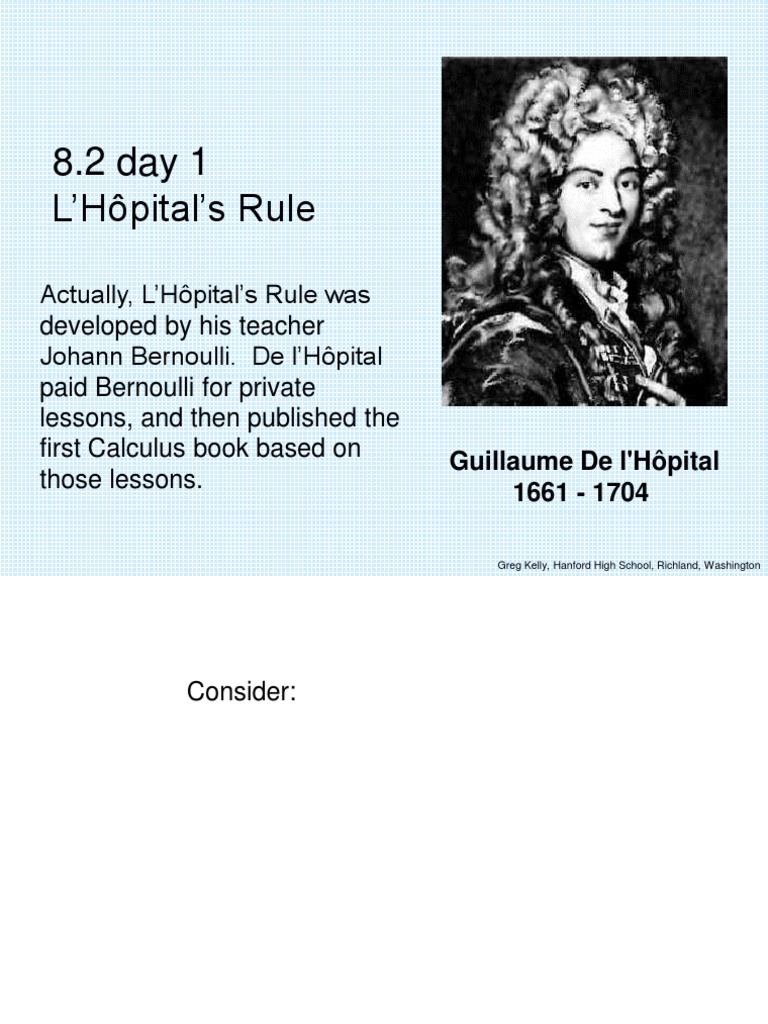 L'Hopital's Rule | PDF | Numbers | Mathematical Objects