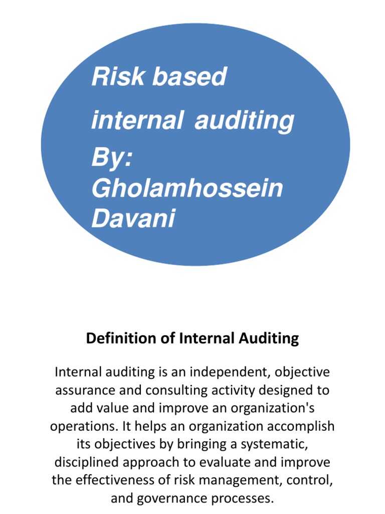Risk-Based Internal Auditing Overview | PDF | Internal Audit | Audit ...