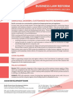 PSDI Business Law Reform - Action Update - July 2014