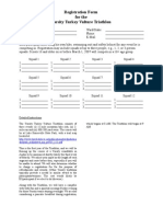 Registration Form For The Varsity Turkey Vulture Triathlon: Dia/park - Maps/pwd - MP - p4505 - 121 PDF