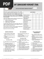 Unit Commissioner Worksheet