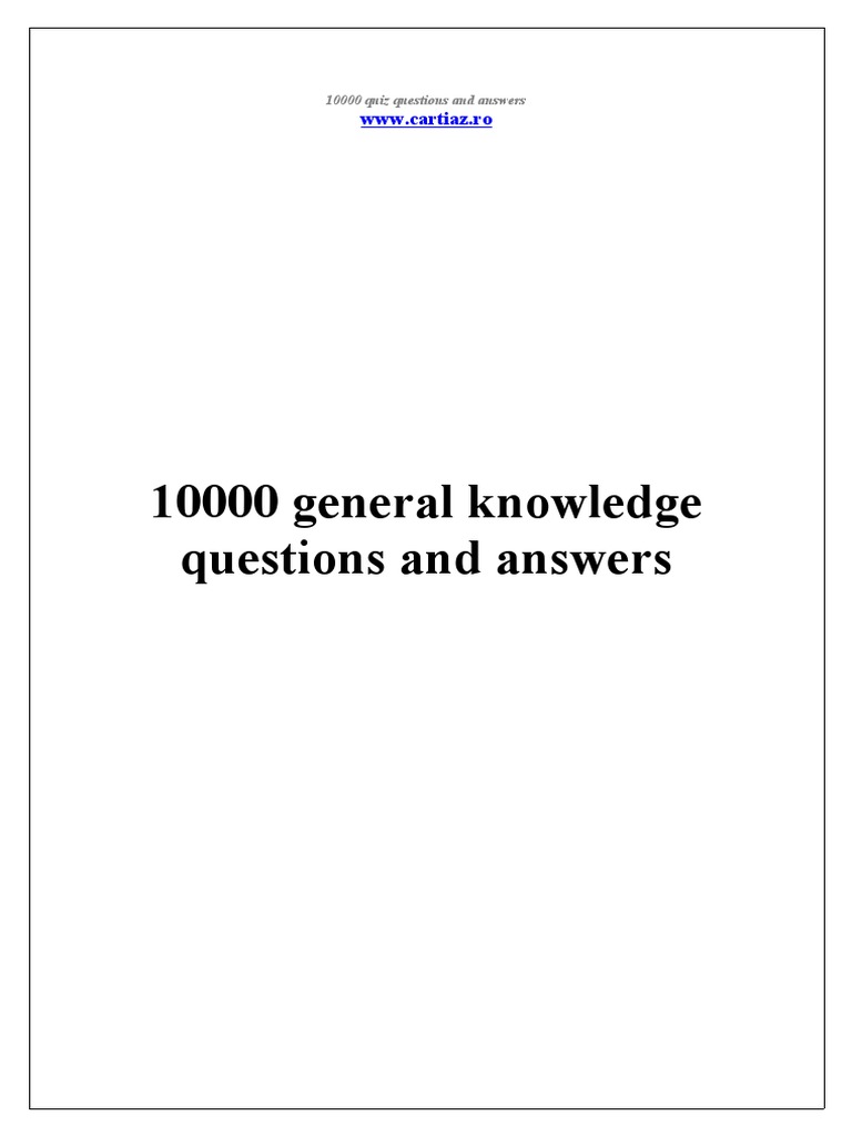 Science Quiz  PDF