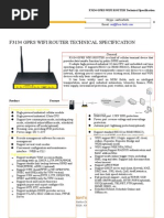 f3134 Gprs Wifi Router Specification