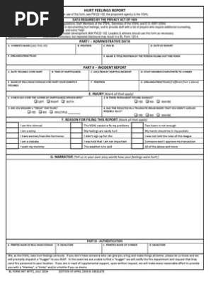 Hurt Feelings Report
