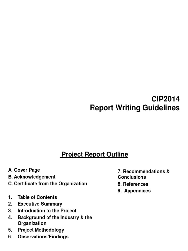 Report Writing Guidelines | PDF | Internship | Job Hunting