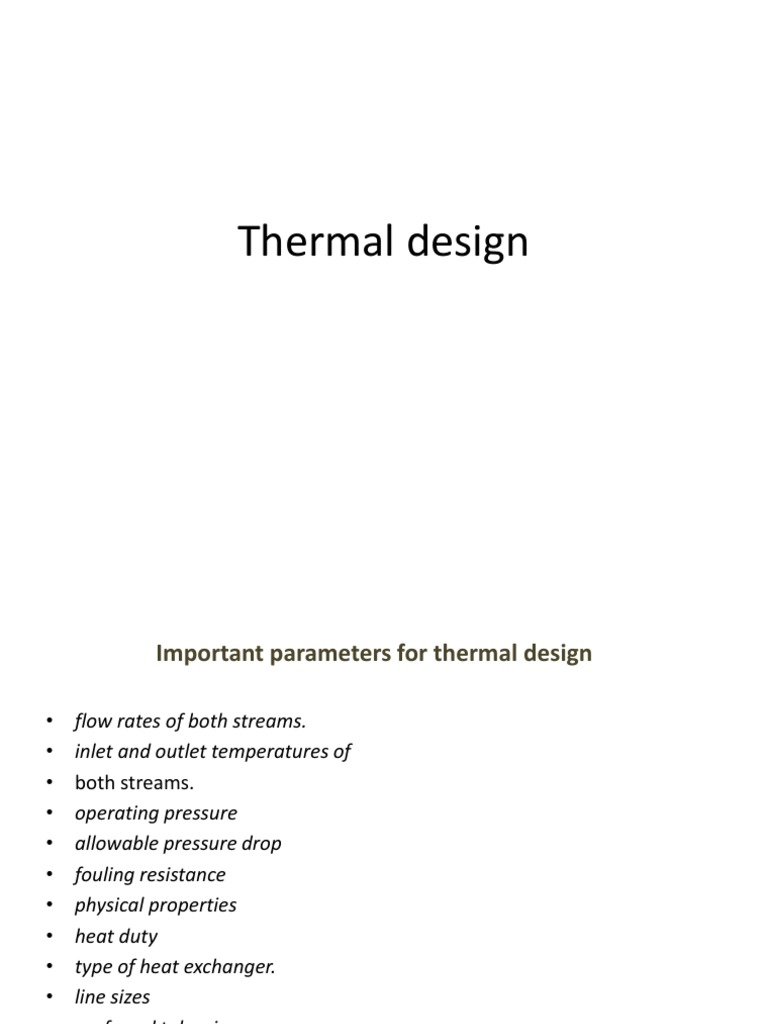 Thermal Design 1 | PDF