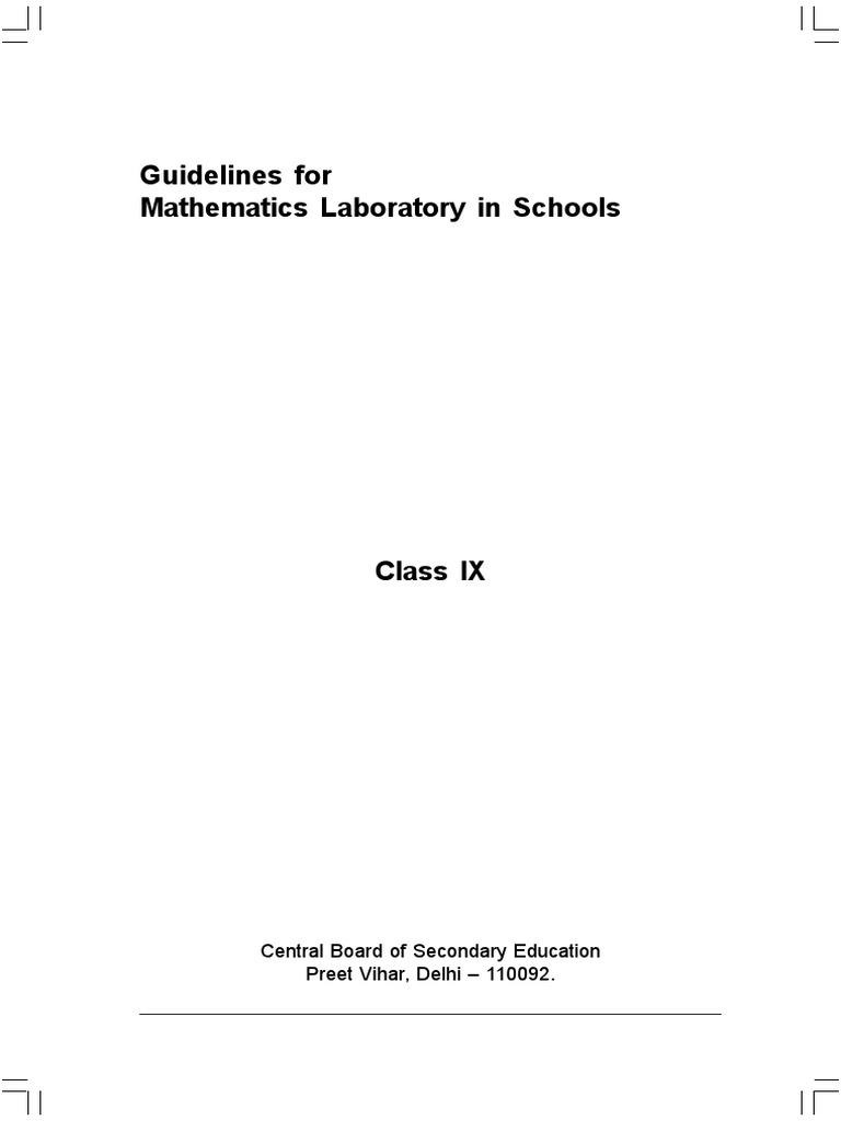 Math Lab Guidelines for Class IX | PDF | Area | Triangle