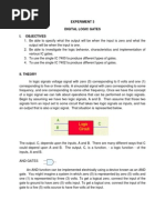 Digital Logic Gates Experiment