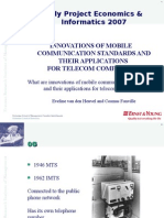 Innovations of Mobile Communication Standards and Their Applications For Telecom Companies