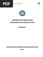 Download Materi Pelatihan Guru Implementasi Kurikulum 2013 SD Kelas 1 by Yustino Charles SN234967302 doc pdf