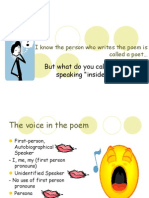 But What Do You Call The Person Speaking "Inside" The Poem?: I Know The Person Who Writes The Poem Is Called A Poet
