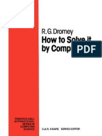 How to Solve It by Computer by R G Dromey
