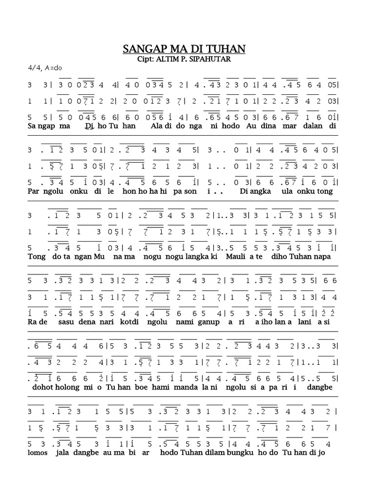 Lagu Not Angka