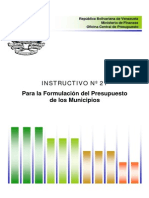 2000 Instructivo21 OCEPRE Formulacion Del Presupuesto de Los Municipios