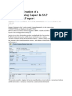 Automatic Creation of a Product Catalog Layout in SAP Through ABAP Report in Sap