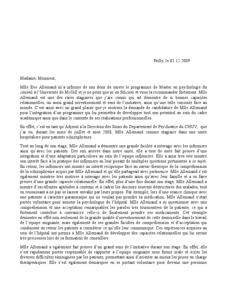 Lettre de recommandation Miéville PDF  Allaitement 