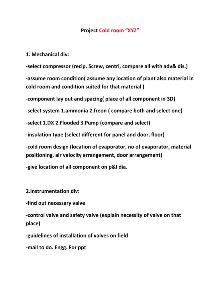 Cold Room Design and Engineering Guide | PDF | Science & Mathematics ...