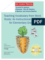 Teaching Vocabulary From Word Roots - An Instructional Routine For Elementary Grades