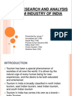 Market Research and Analysis of Tourism Industry of India