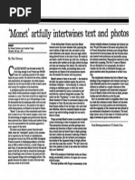 Robert Gordon and Andrew Forge  Monet Review San Jose (California) Mercury News  Robert Gordon and Andrew Forge Are to Be Commended for the Attention Apparent in Every Aspect of This Work "Monet" Artfully Intertwines Text and Photos Arts & Books 18 March 1984