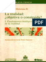 Humberto Maturana-La Realidad. Objetiva o Construida PDF