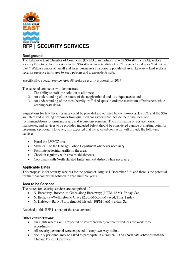 Lakeview East Security Services RFP | PDF | Law