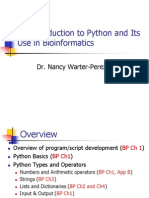 An Introduction To Python and Its Use in Bioinformatics: Dr. Nancy Warter-Perez