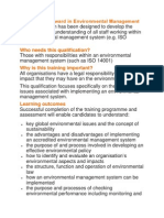 CIEH Level 3 Award in Environmental Management