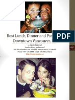 Best Lunch Dinner and Parties in Downtown Vancouver British Columbia