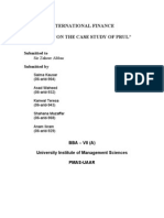 International Finance "Report On The Case Study of Prul"