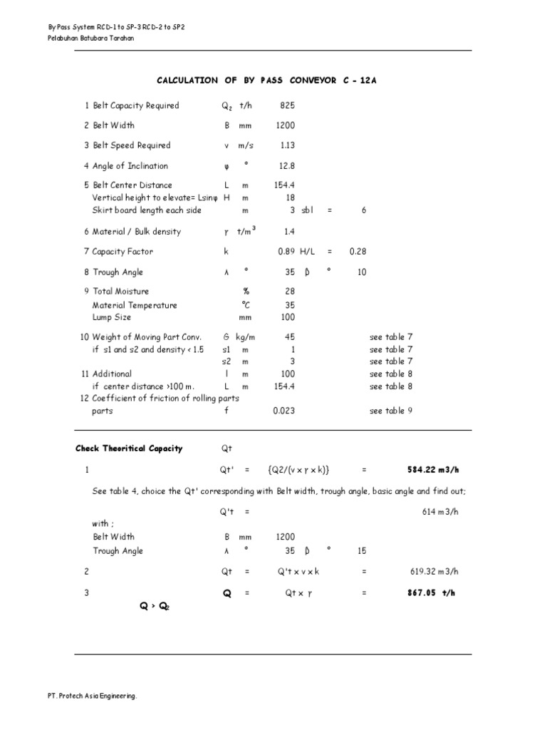 Belt Selection & Calculation