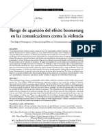 Efecto Boomerang en Comunicaciones Contra La Violencia - Brändle, MCárdaba y Ruíz 2011 PDF