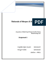 Rationale of Mergers & Acquisitions: Assignment 1