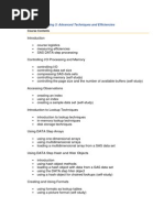 Sas Programming III Advanced Techniques and Efficiencies