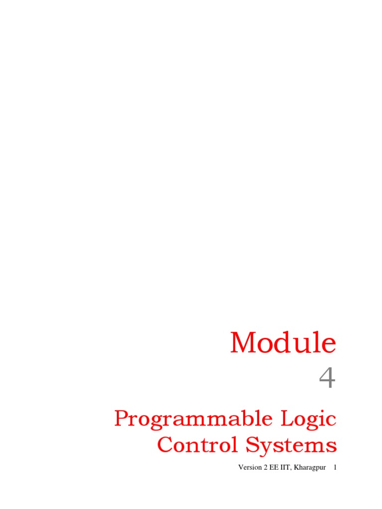 L18 (SM) (Ia&c) ( (Ee) Nptel) PDF Programmable Logic Controller Central Processing Unit