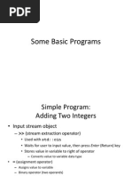 Some Basic Program