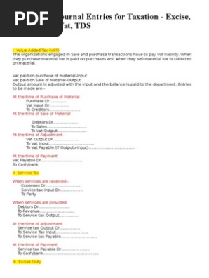 Accounting Journal Entries for Taxation