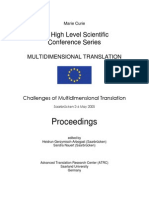 Challenges of Multidimensional Translation - Saarbrücken 2-6 May 2005 - Proceedings