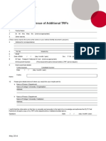 Application For Additional Test Report Form