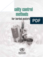 Quality Control Methods for Herbal Materials