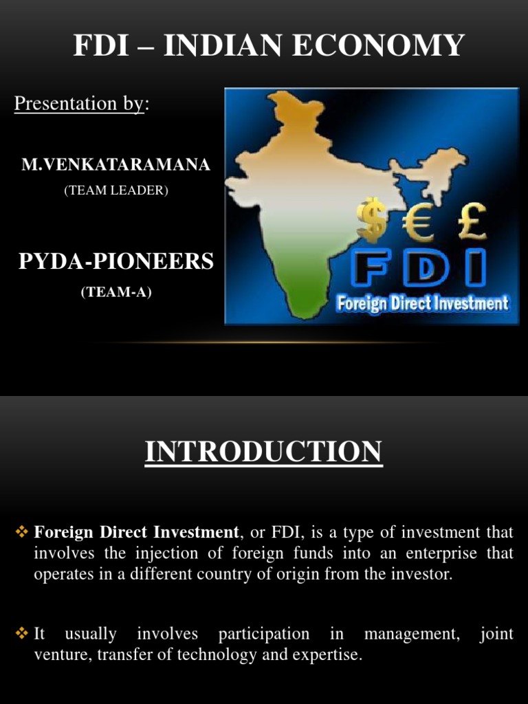 Fdi - Indian Economy | PDF | Foreign Direct Investment | Economy Of India